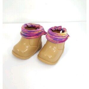My Life As Colorful Print Knit Top Brown Booties Shoes for 18" Dolls